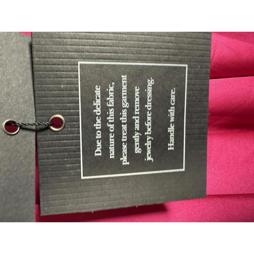 NWT Ieena 2 for Mac Duggal 55968 Long Sleeve Satin Cocktail Shirt Dress - 6 - Picture 9 of 10